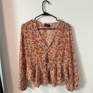 VICI sheer floral top